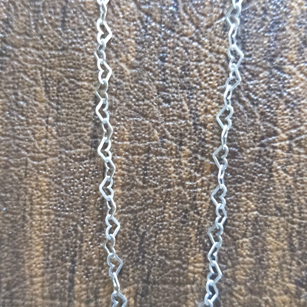 "Little Hearts", ankle bracelet, sterling silver 10"